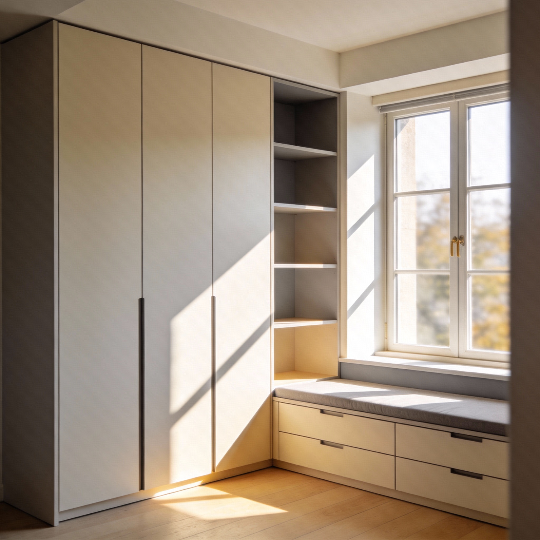 Corner wardrobe design